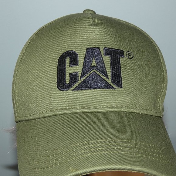 Caterpillar - CAT logo ball cap Army green with black logos - Picture 9 of 9